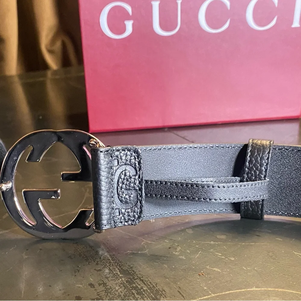 Gucci Black Belt Bag with Iconic GG Logo